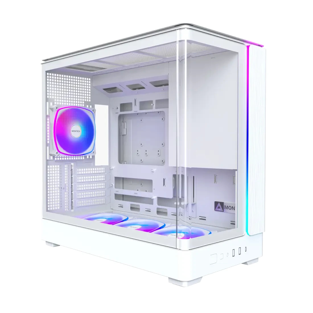 Montech кутия Case mATX - KING 15 PRO (W) - 4 x 120 mm A-RGB, USB-C