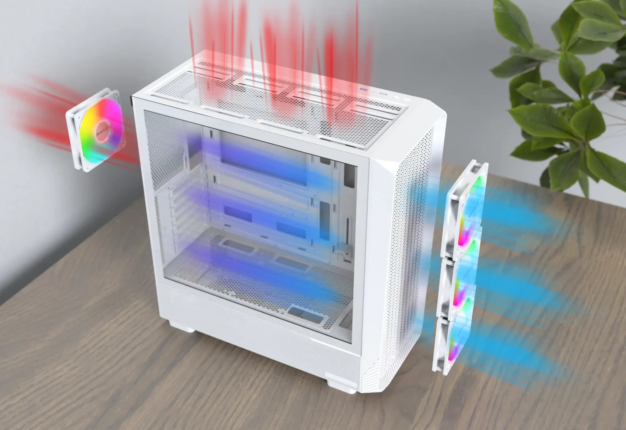 Montech кутия Case ATX - X5 (B) - 4 A-RGB fans, USB-C