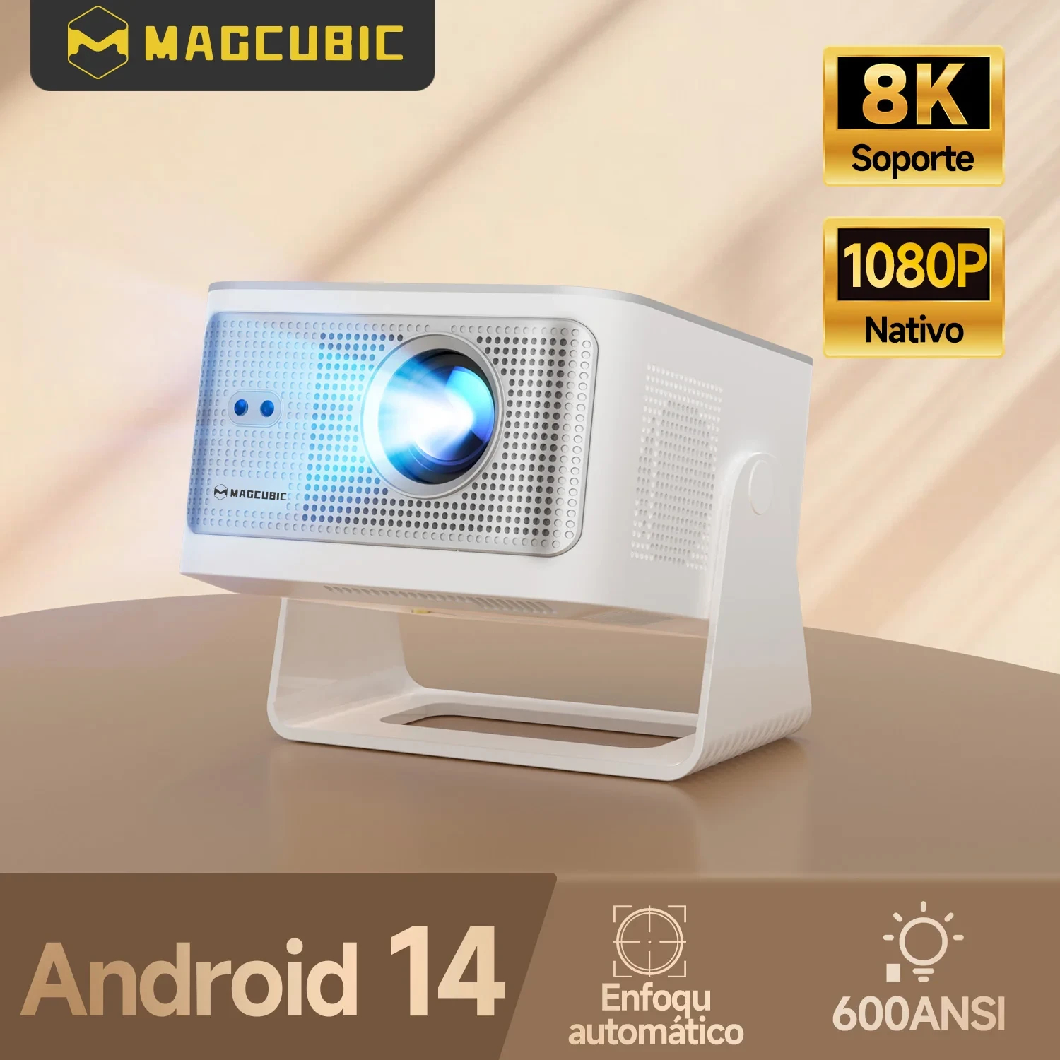 MagCubic преносим мултимедиен проектор Portable Multimedia Projector HY350MAX - 8K, Android 14, Wi-Fi 6, Bluetooth 5.4