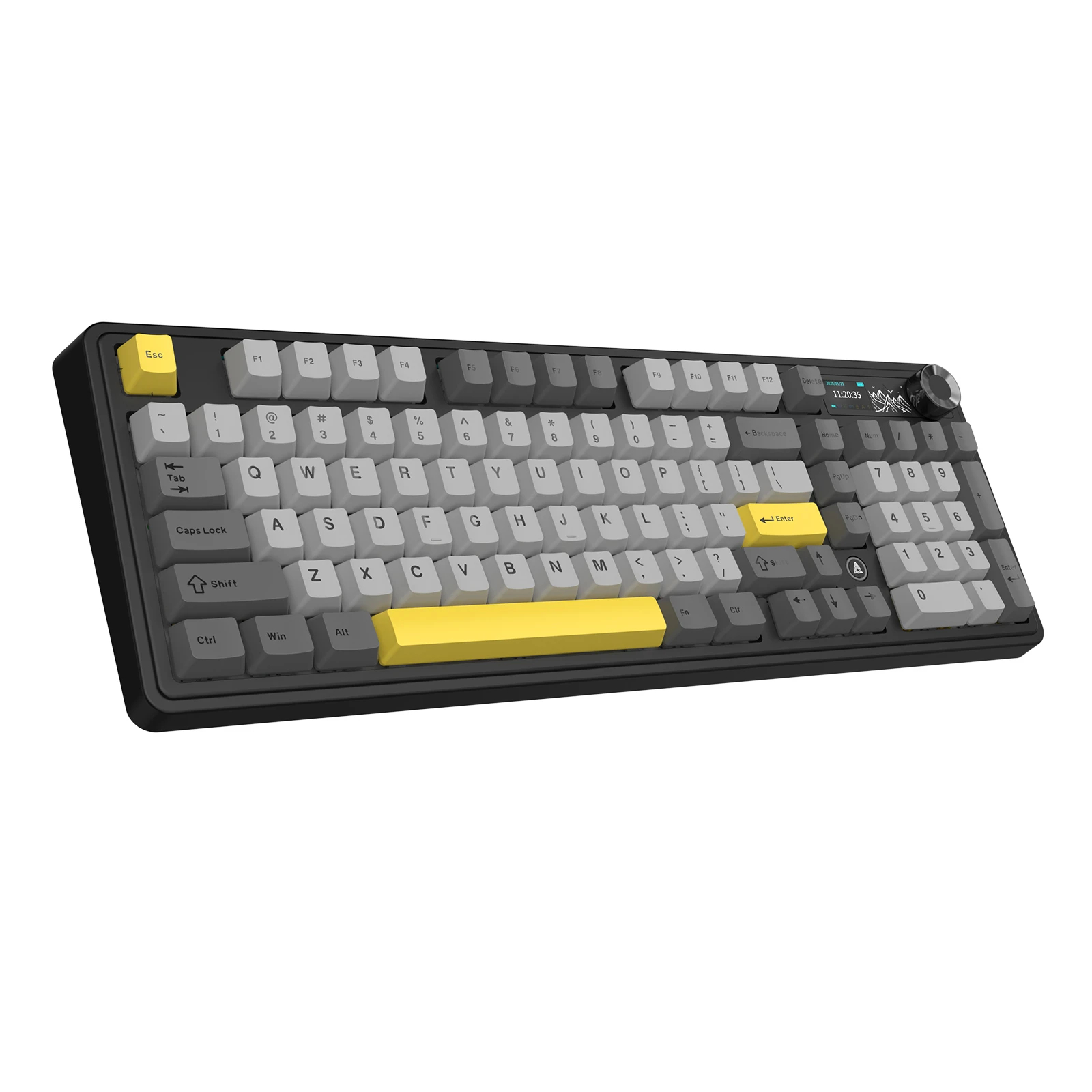 Ajazz геймърска механична клавиатура Wireless Gaming Mechanical Keyboard AK980 V2 - Gift Switch [Linear] (English US), Black, Gray