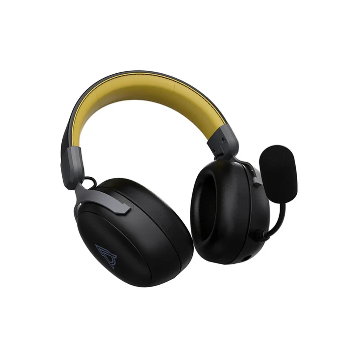Ajazz безжични геймърски слушалки Wireless Gaming Headphones - AHM08 MAX Black, Gray, Yellow - Bluetooth , 2.4G