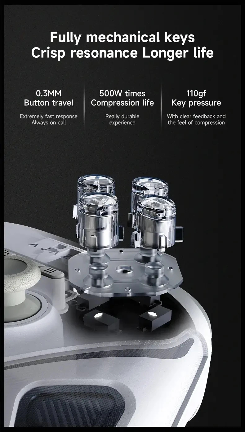 Ajazz геймпад Gamepad Set GP100 - Wireless, Bluetooth, 1000Hz - White