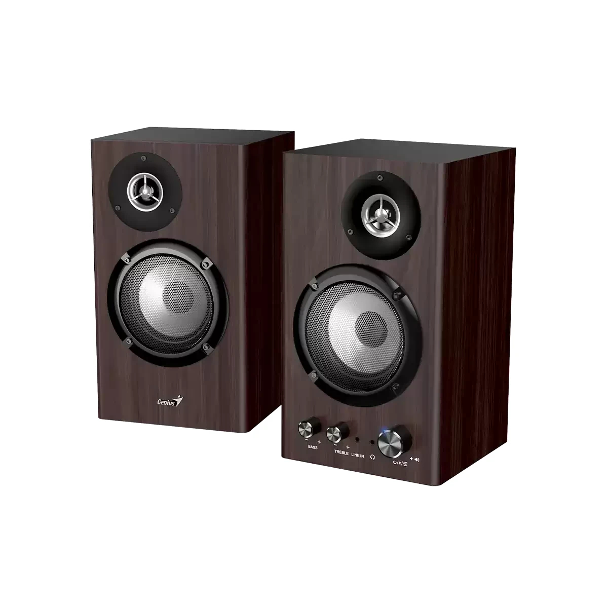 Genius тонколони Speakers 2.0 - SP-HF1812BT - 50W RMS, Bluetooth 5.3, Dark Brown