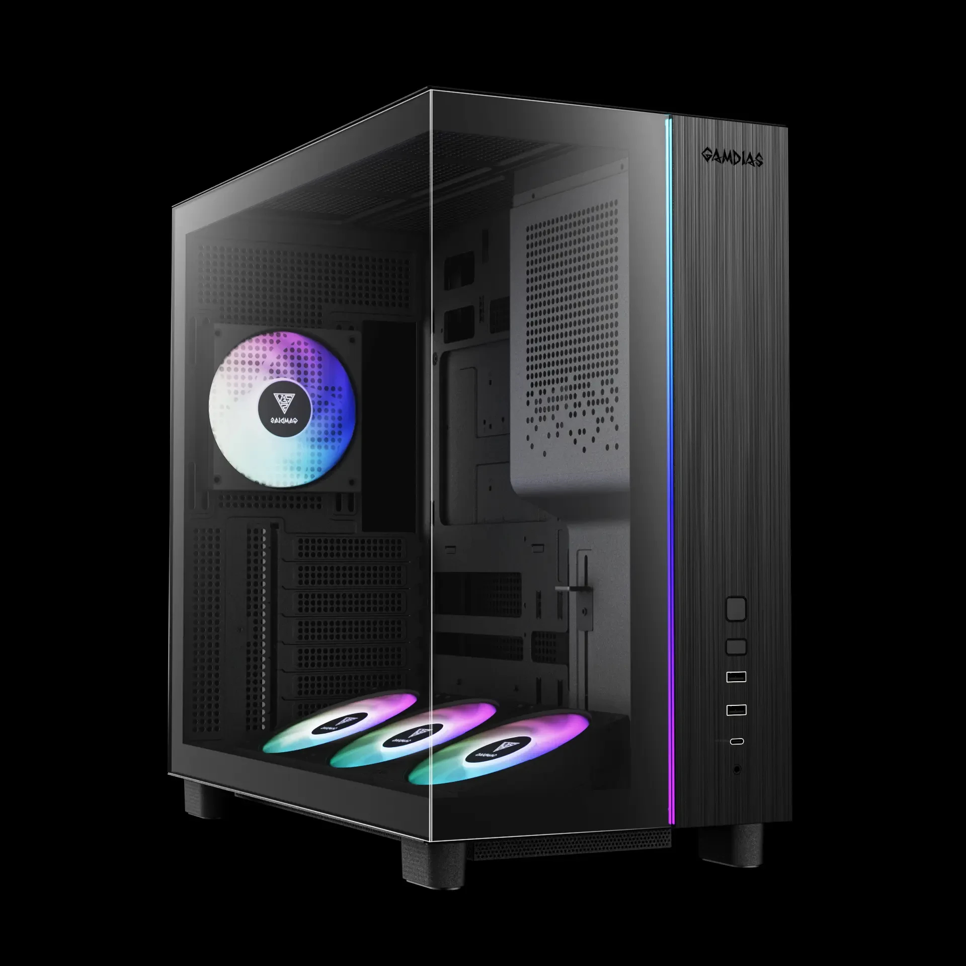 Gamdias кутия Case ATX - ATLAS M4 - A-RGB, USB-C