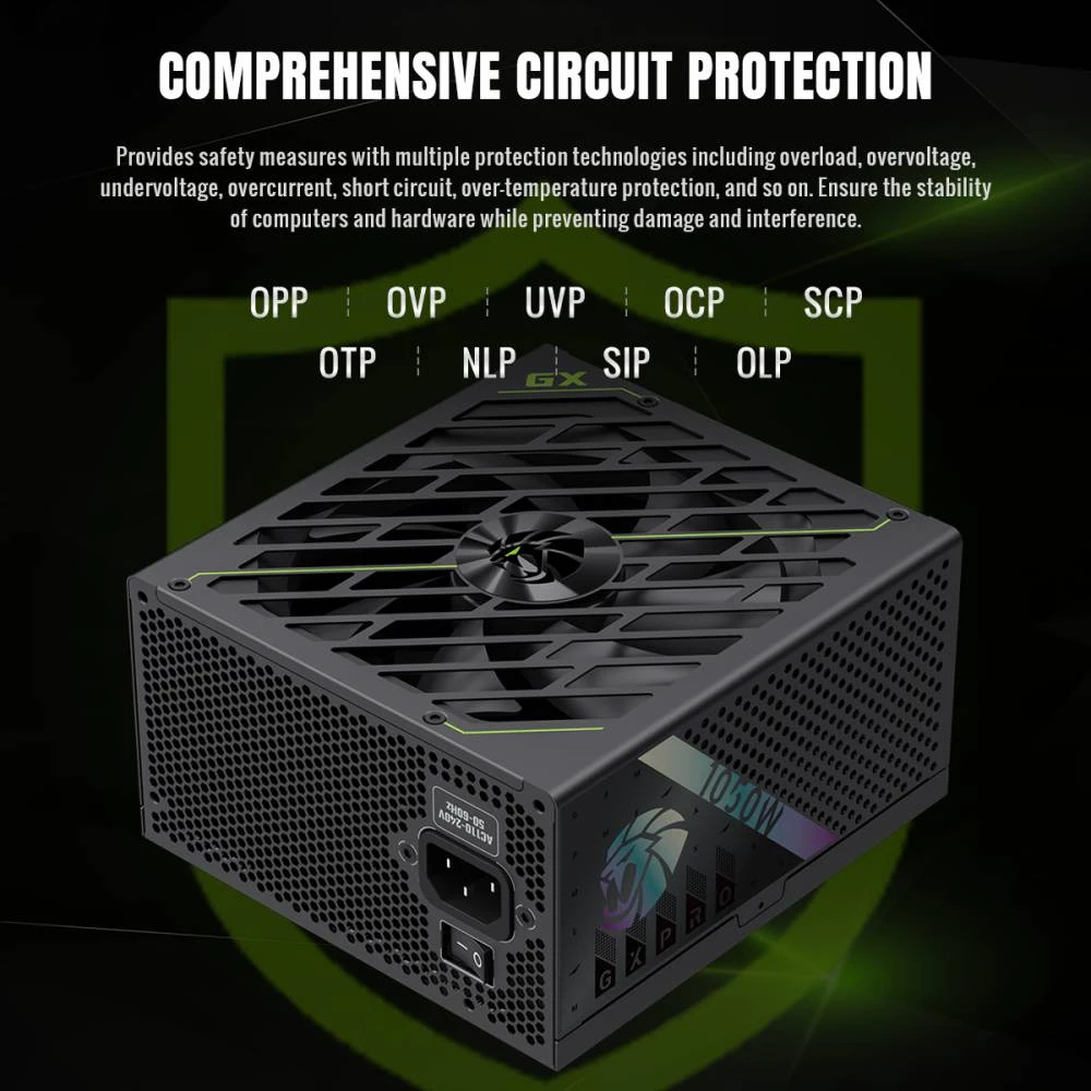 Gamemax захранване PSU ATX 3.1 1050W Gold, Full Modular - GX PRO 1050G