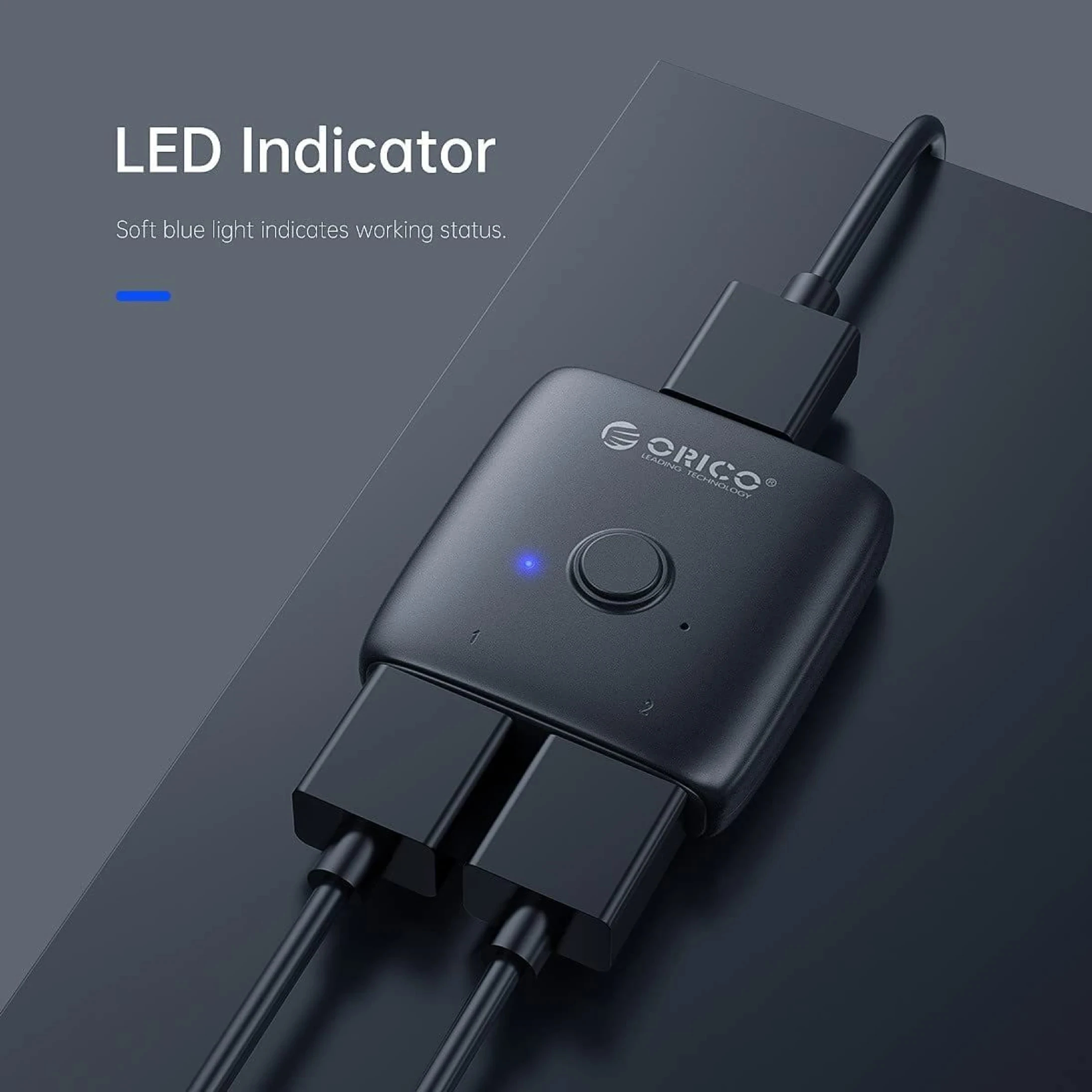 Orico Разклонител превключвател HDMI 2.0 Switcher/Splitter 2-Port Bi-Direction 4K Black - HS2-A1-BK-EP