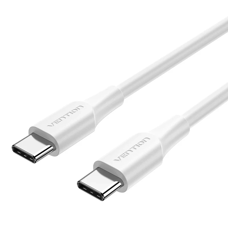 Vention Кабел USB 2.0 Type-C to Type-C - 1M White 3A Fast Charge - TAXWF