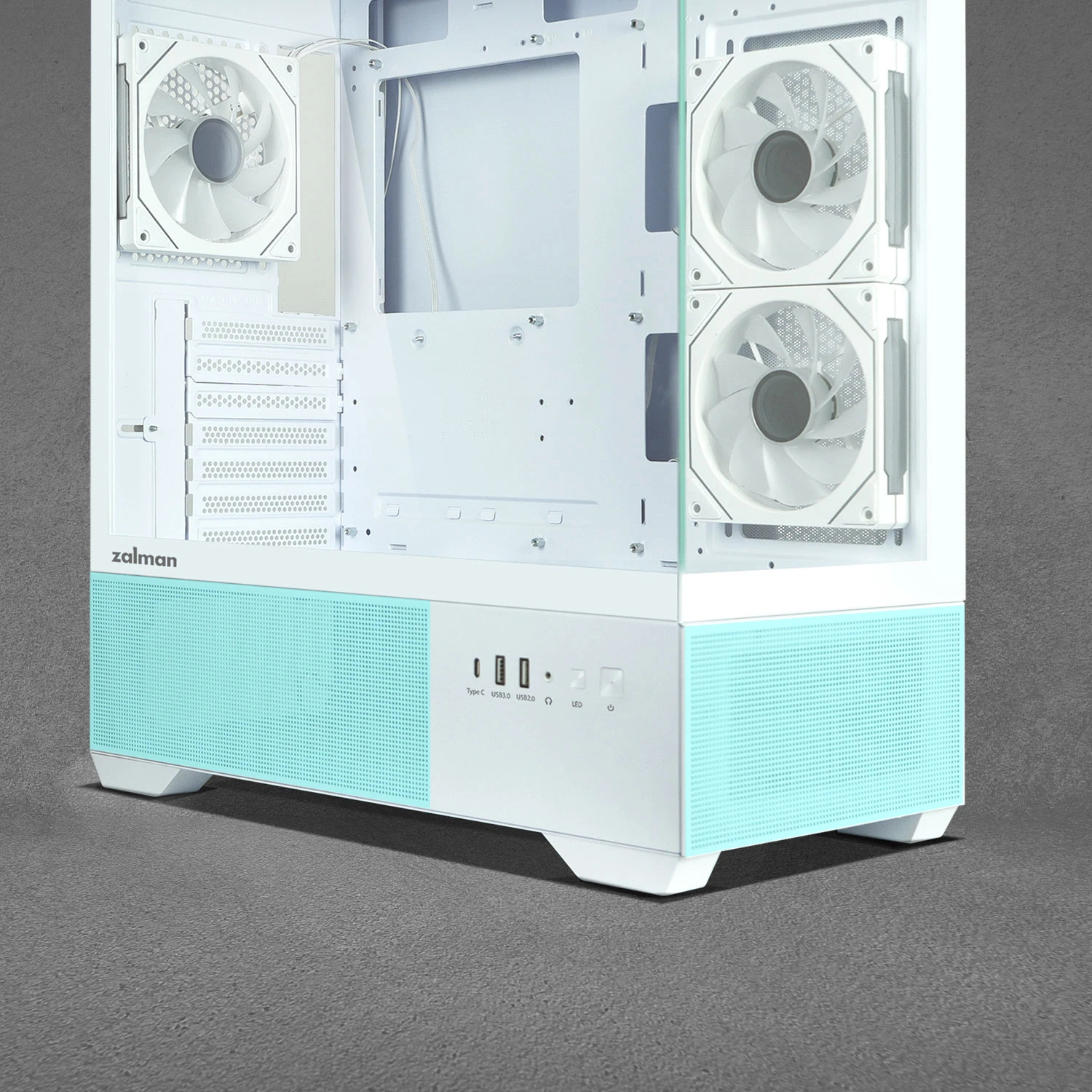 Zalman кутия Case ATX - Chronix WHITE V2 - 3 x 120 mm A-RGB, USB-C, Tempered Glass