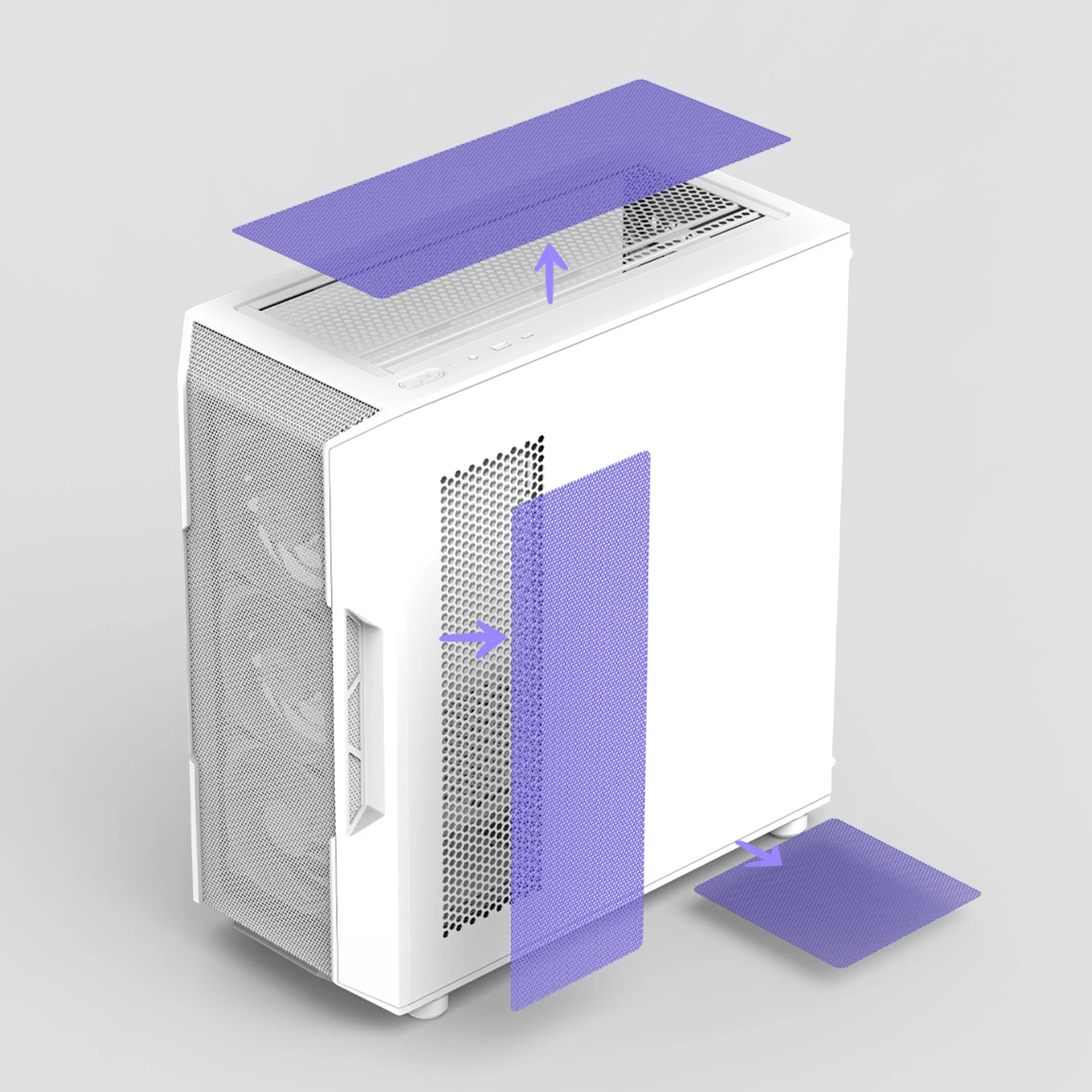 Zalman кутия Case ATX - I3 NEO V2 White - RGB, Mesh