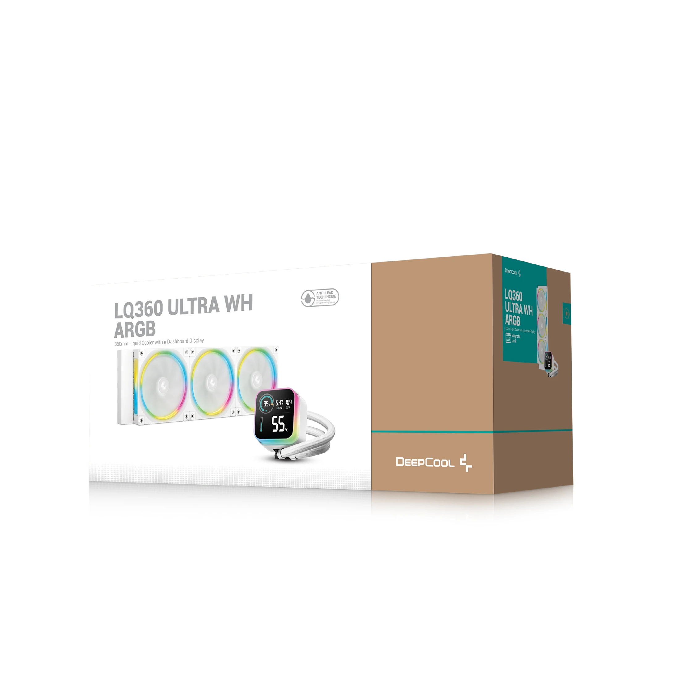 DeepCool водно охлаждане Water Cooling LQ360 ULTRA WH ARGB - LCD Screen