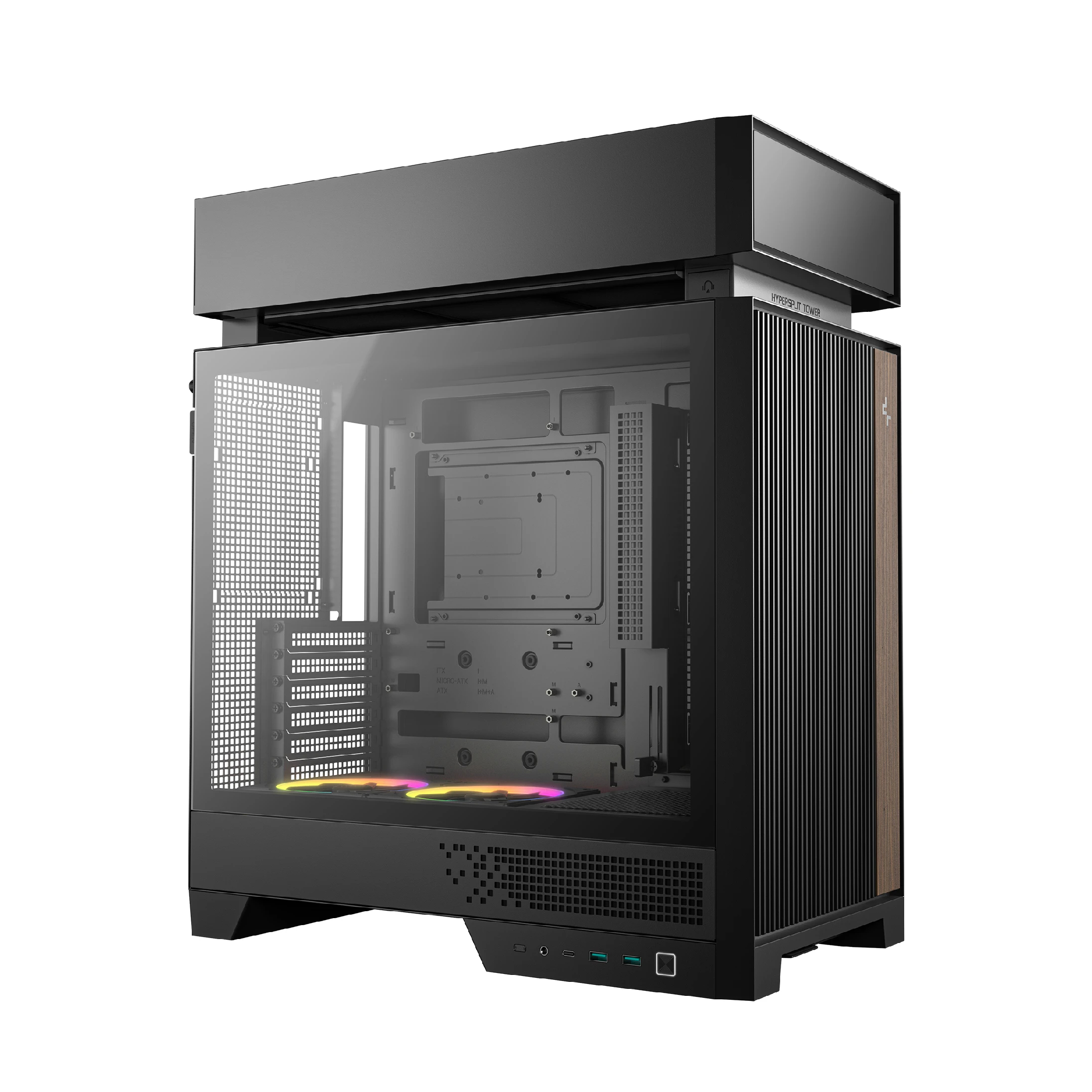 DeepCool кутия Case ATX - CL660 - Modular Split-Chamber, 2 ARGB fans