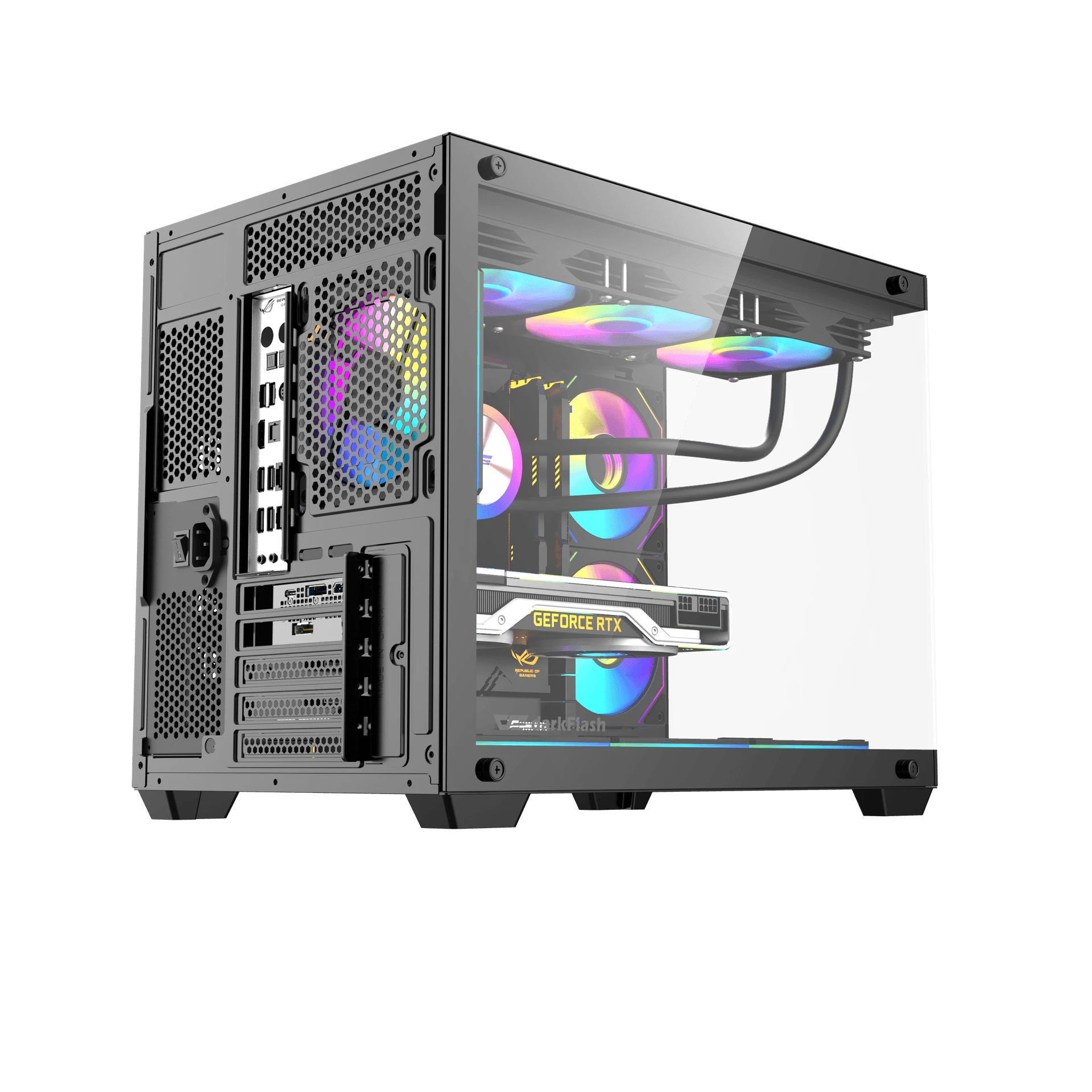 Darkflash кутия Case mATX - B275 PRO Black - 6 x 120 mm Infinity Mirror A-RGB