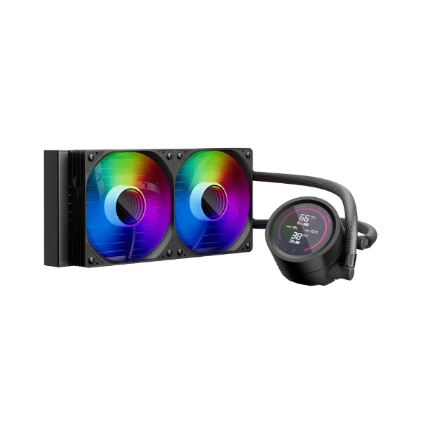 1stPlayer водно охлаждане Water Cooling 240mm - Thunderstorm TS4 240 Black - Digital Display, aRGB