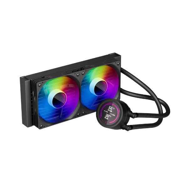 1stPlayer водно охлаждане Water Cooling 240mm - Thunderstorm TS4 240 Black - Digital Display, aRGB