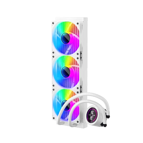 1stPlayer водно охлаждане Water Cooling 360mm - Thunderstorm TS4 360 White - Digital Display, aRGB