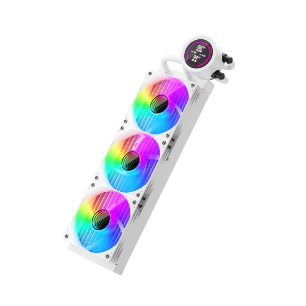 1stPlayer водно охлаждане Water Cooling 360mm - Thunderstorm TS4 360 White - Digital Display, aRGB