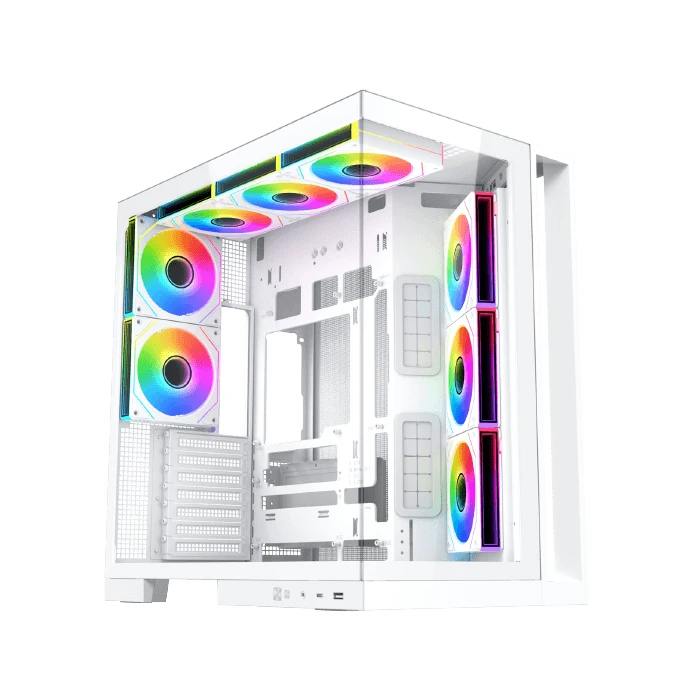 Xigmatek кутия Case ATX - Aqua 7 Arctic - 8 ARGB Fans, USB-C
