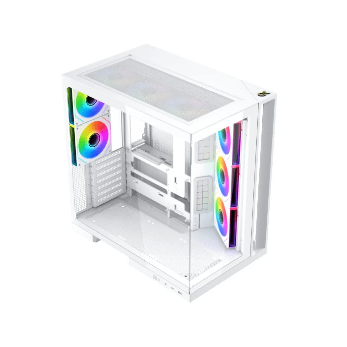 Xigmatek кутия Case ATX - Aqua 7 Arctic - 8 ARGB Fans, USB-C