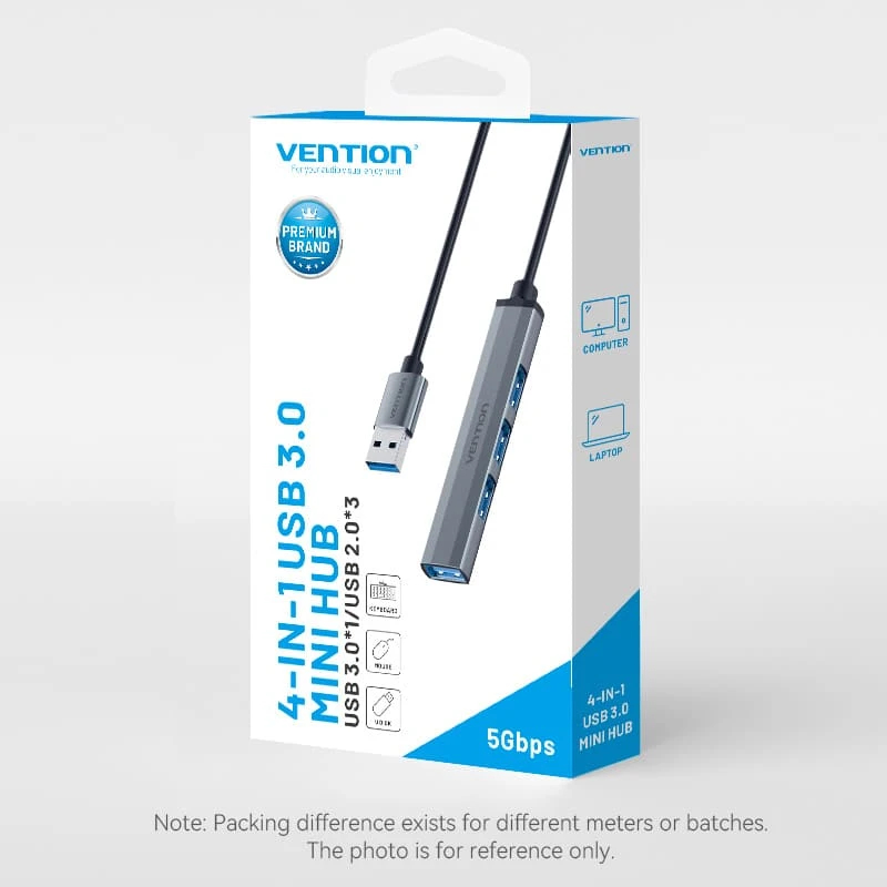 Vention хъб USB3.0 HUB 4 port Aluminium - CKOHB