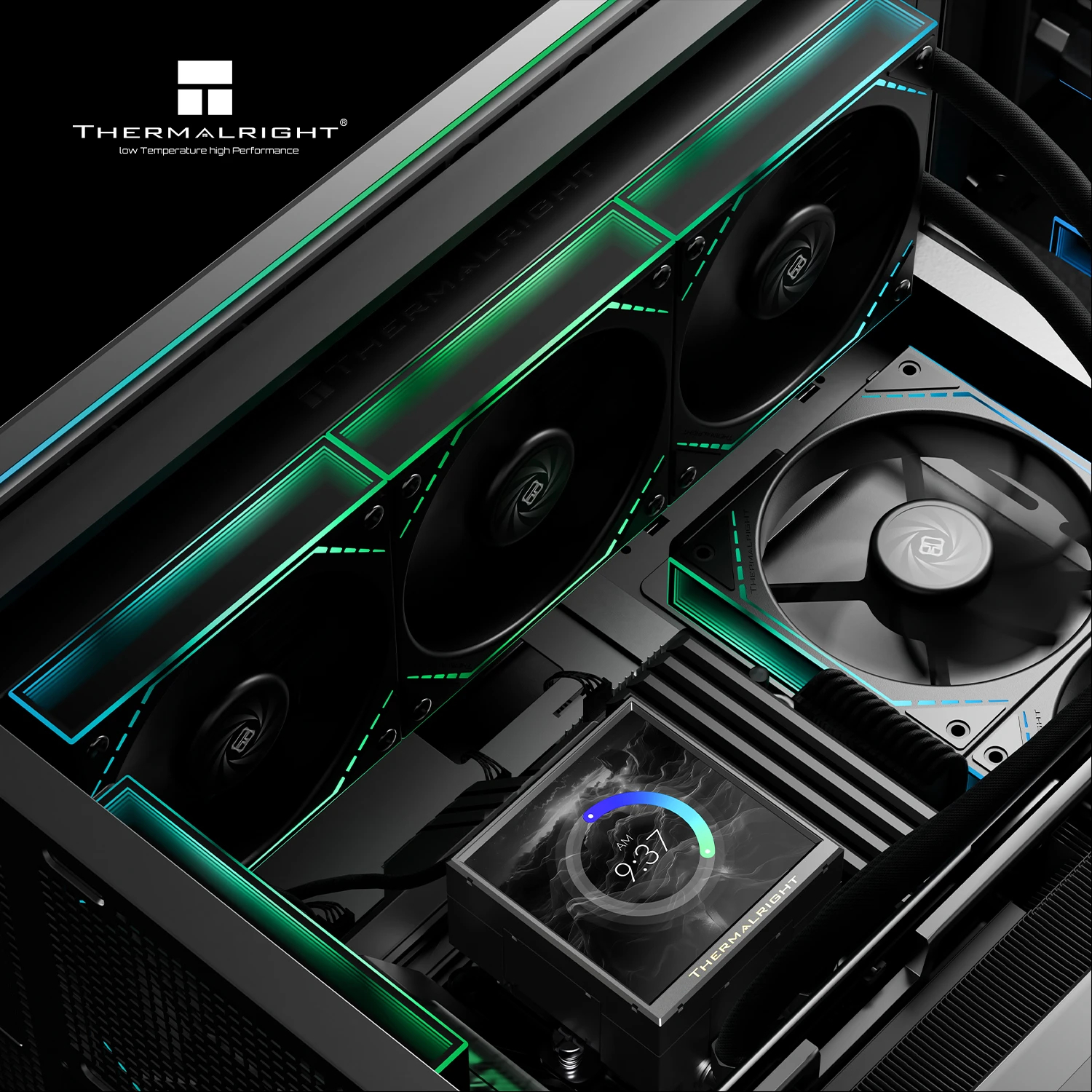 Thermalright водно охлаждане Water Cooling Peerless Vision 360 ARGB Black - 3.95 inch IPS LCD Display