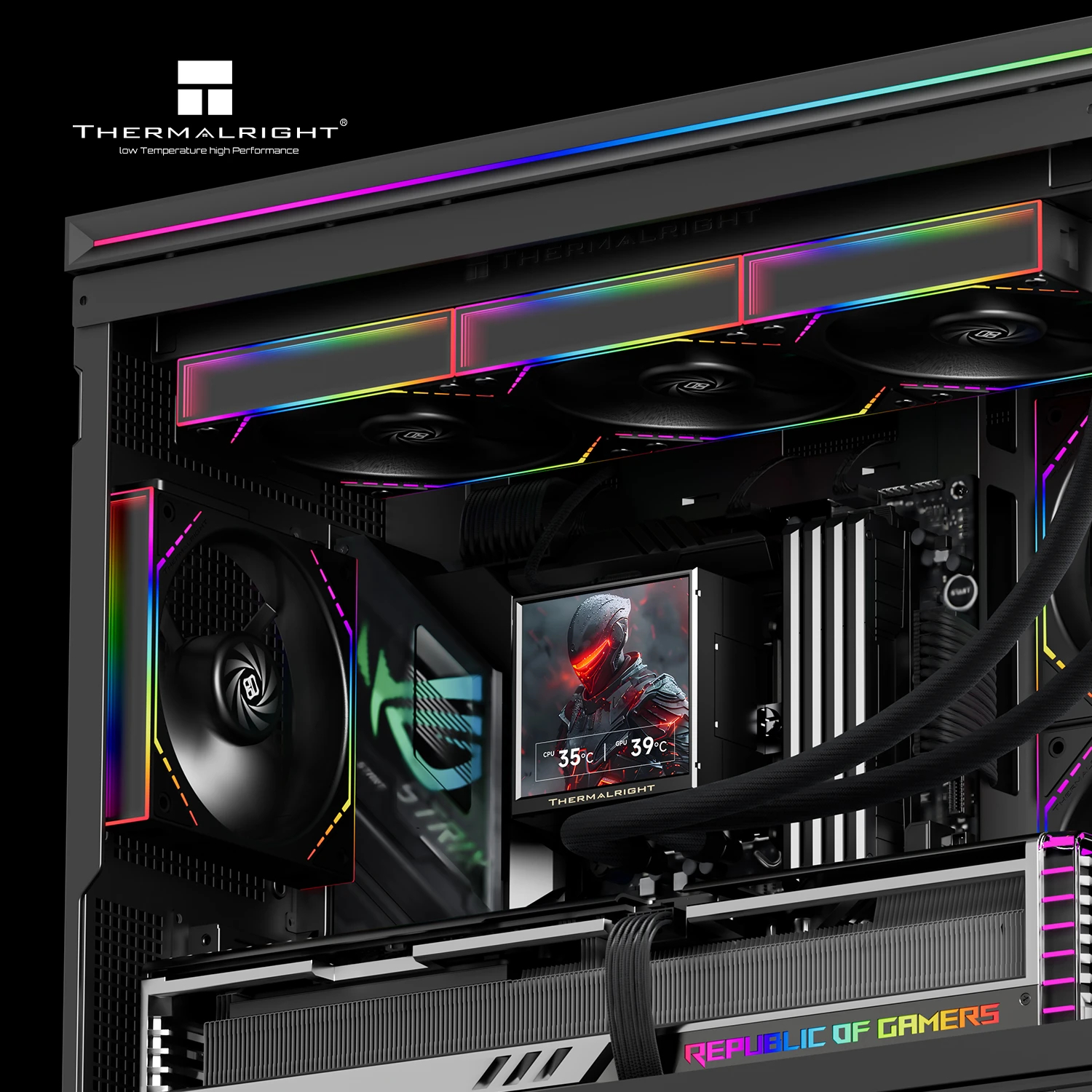 Thermalright водно охлаждане Water Cooling Peerless Vision 360 ARGB Black - 3.95 inch IPS LCD Display