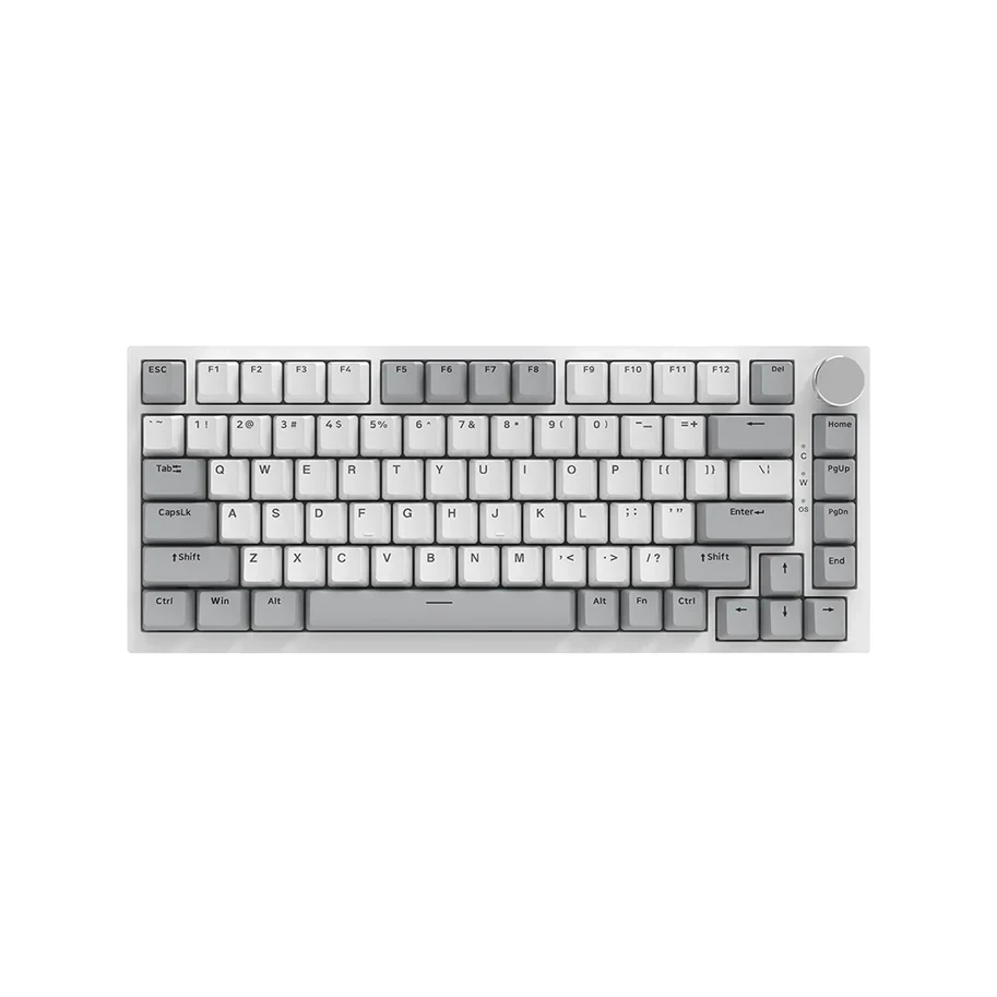 Ajazz геймърска механична клавиатура Gaming Mechanical Keyboard AK820 - AS Red Switch [Linear] (English US), Gray White, White Light