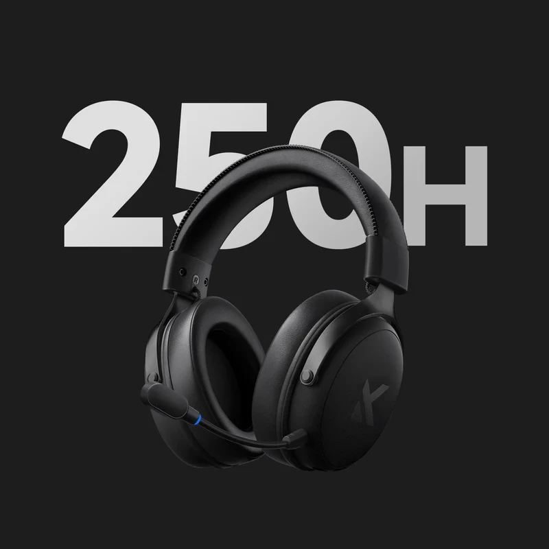 MCHOSE безжични геймърски слушалки Wireless Gaming Headphones - V9 Pro Steel Black - Bluetooth , 2.4G