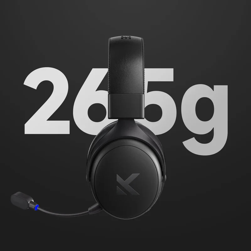 MCHOSE безжични геймърски слушалки Wireless Gaming Headphones - V9 Pro Steel Black - Bluetooth , 2.4G