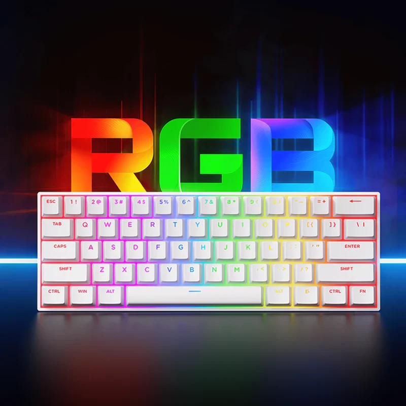 MCHOSE геймърска механична клавиатура Gaming Mechanical Keyboard Ace 60 Pro - 8K, TTC Uranus Magnetic Switch - Standard [Linear] (English US), White