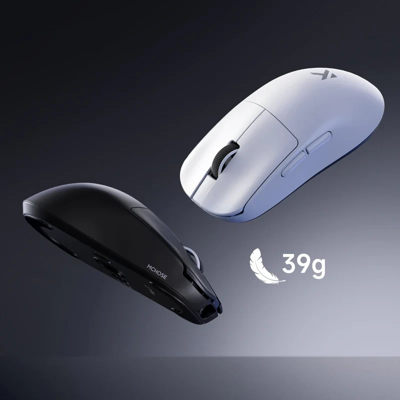 MCHOSE професионална геймърска мишка L7 Pro Black - Wireless Gaming Mouse - Dual 8K, Kailh Optical