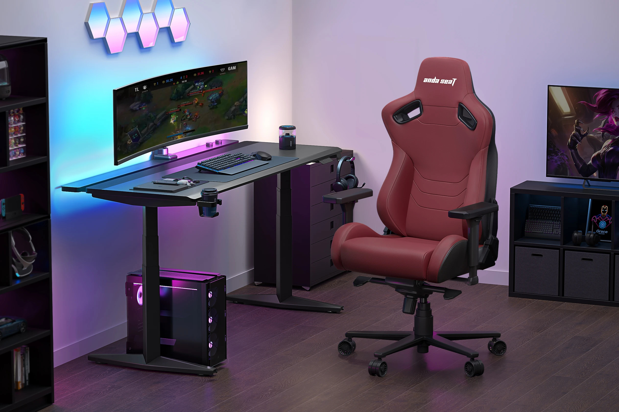 Anda Seat геймърски стол Gaming Chair Kaiser 2 Pro - Grey Fabric