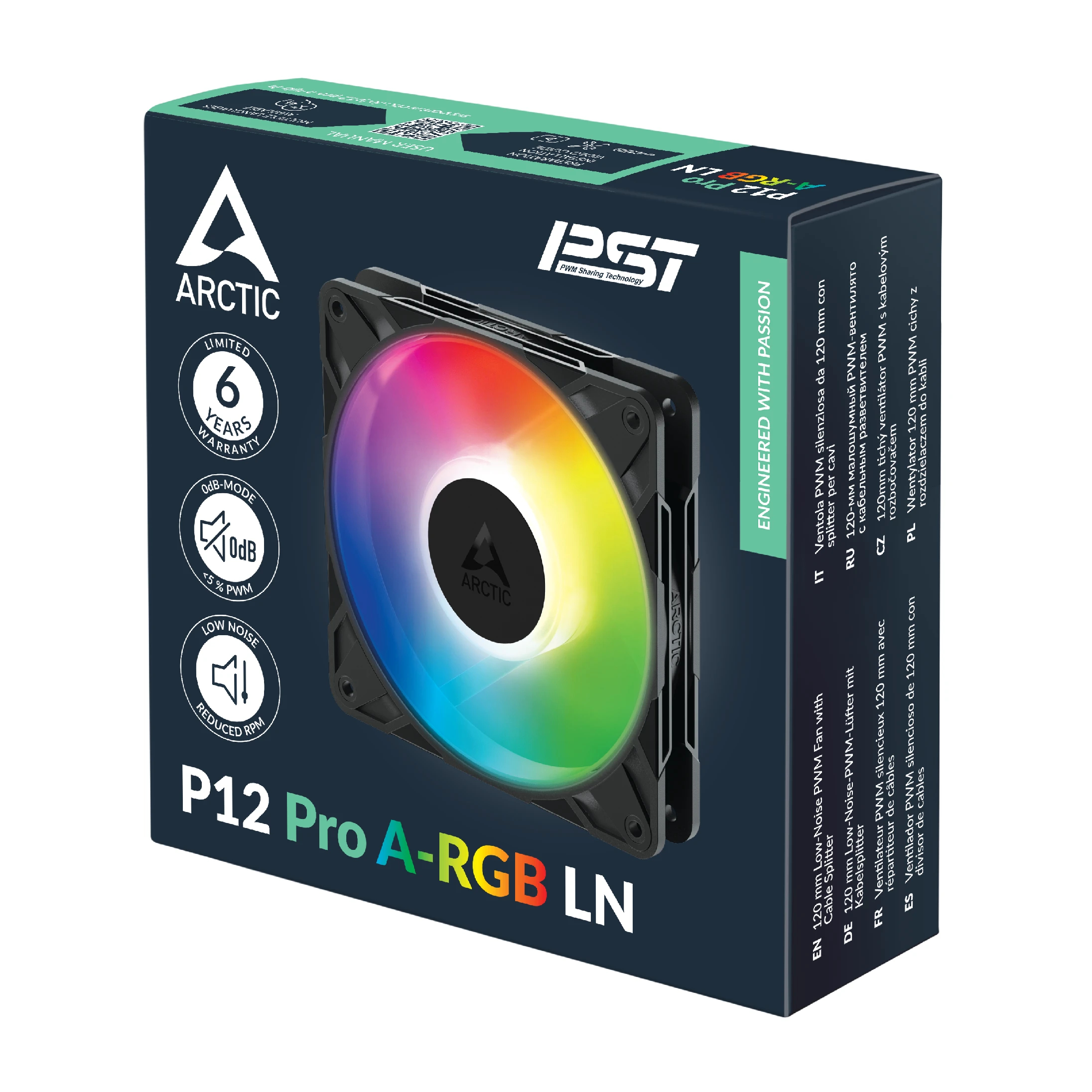 Arctic вентилатор Fan 120mm P12 Pro A-RGB LN (Black)