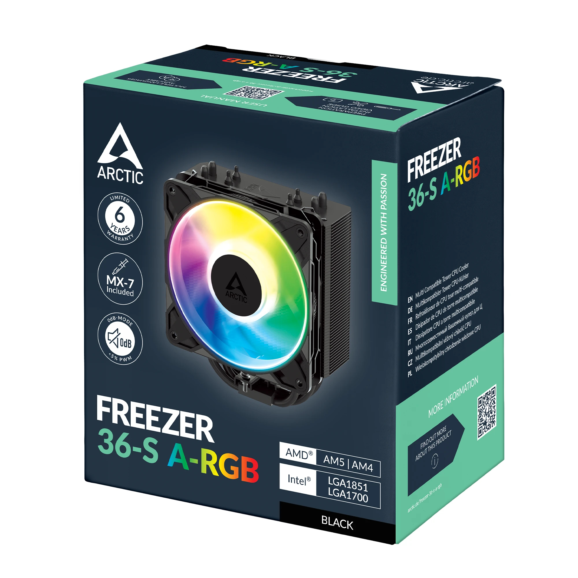 Arctic охладител Freezer 36-S A-RGB (Black) - LGA1851/AM5