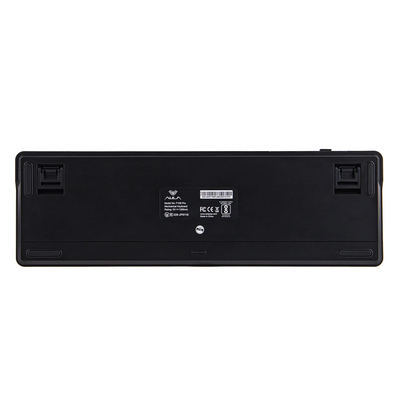 Aula геймърска механична клавиатура Wireless Gaming Mechanical Keyboard F108 PRO - Volcanic Switch [Linear] (English US), Black, Gray