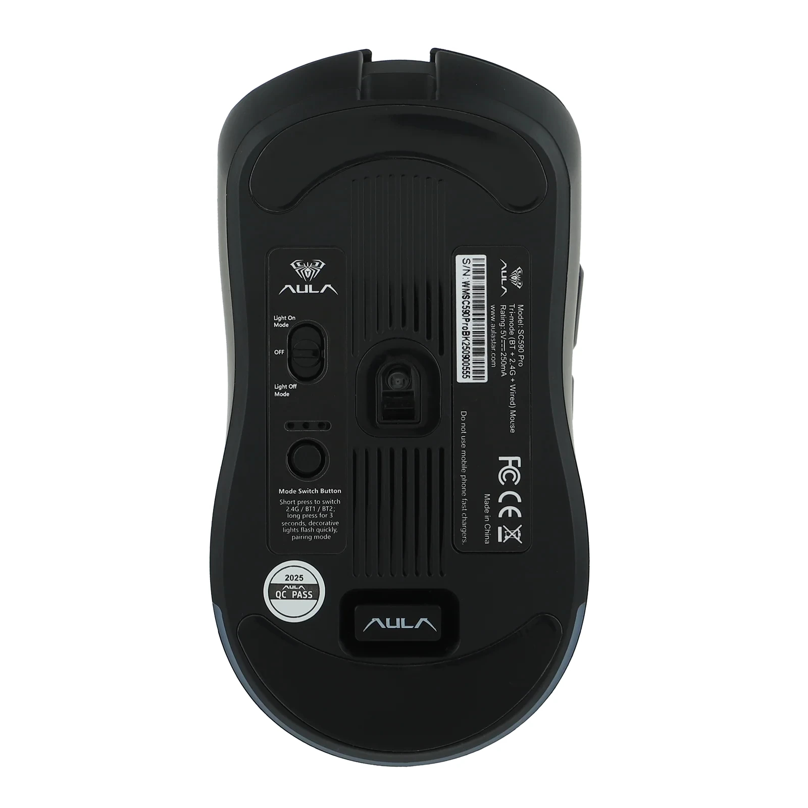 Aula професионална геймърска мишка Wireless Gaming Mouse SC590 PRO - Smart Display, Black
