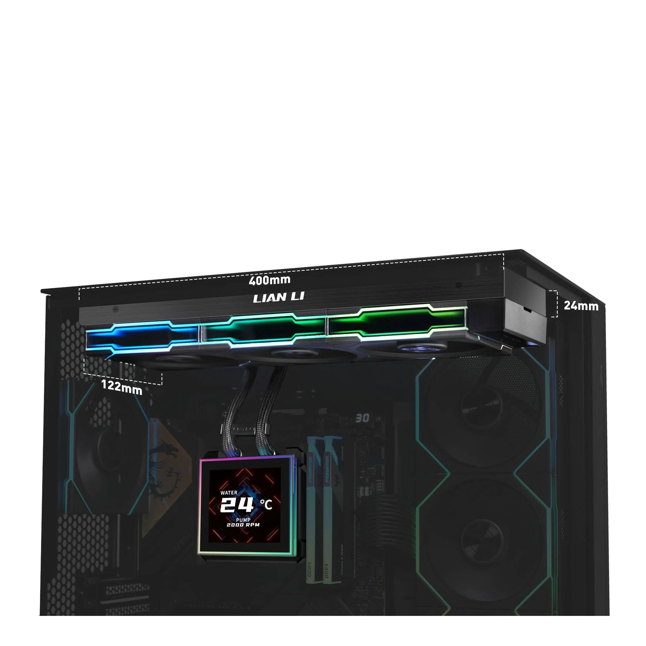 Lian Li водно охлаждане Water Cooling HydroShift II LCD-S 360TL