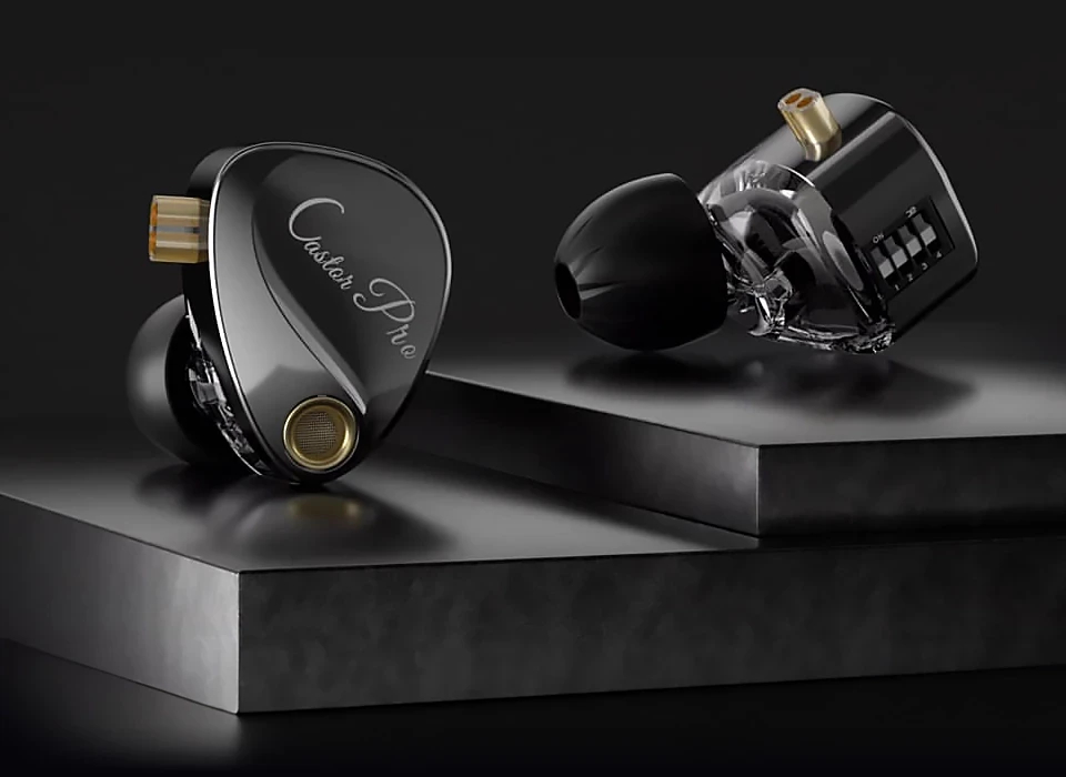 KZ професионални слушалки Hi-Fi In-Ear-Monitors - Castor Pro Gray Mic (Bass version) - Bass Up Edition