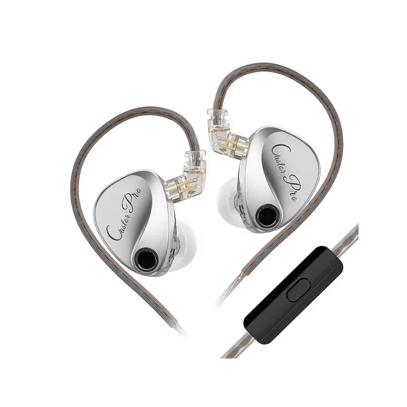 KZ професионални слушалки Hi-Fi In-Ear-Monitors - Castor Pro Silver Mic - Harman Edition