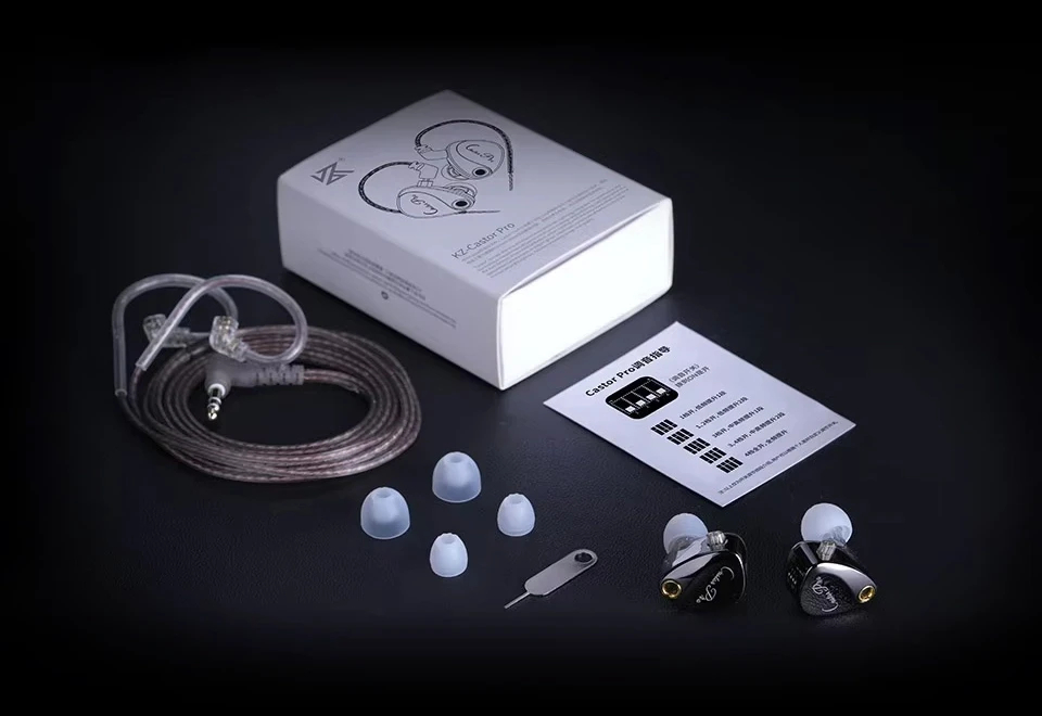 KZ професионални слушалки Hi-Fi In-Ear-Monitors - Castor Pro Silver Mic - Harman Edition