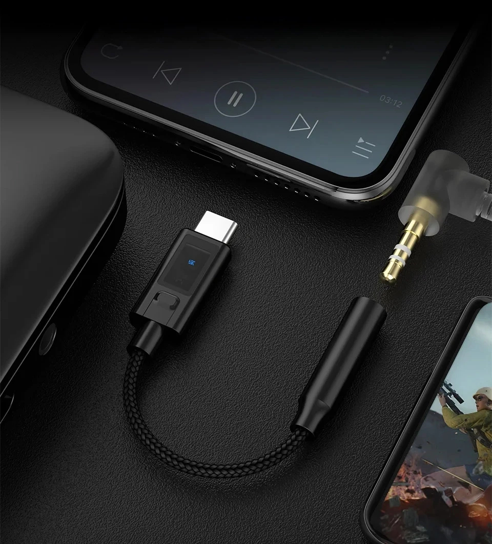 KZ преходник Adapter Type-C M to 3.5mm Hi-Fi DAC Amplifier with EQ - AM02