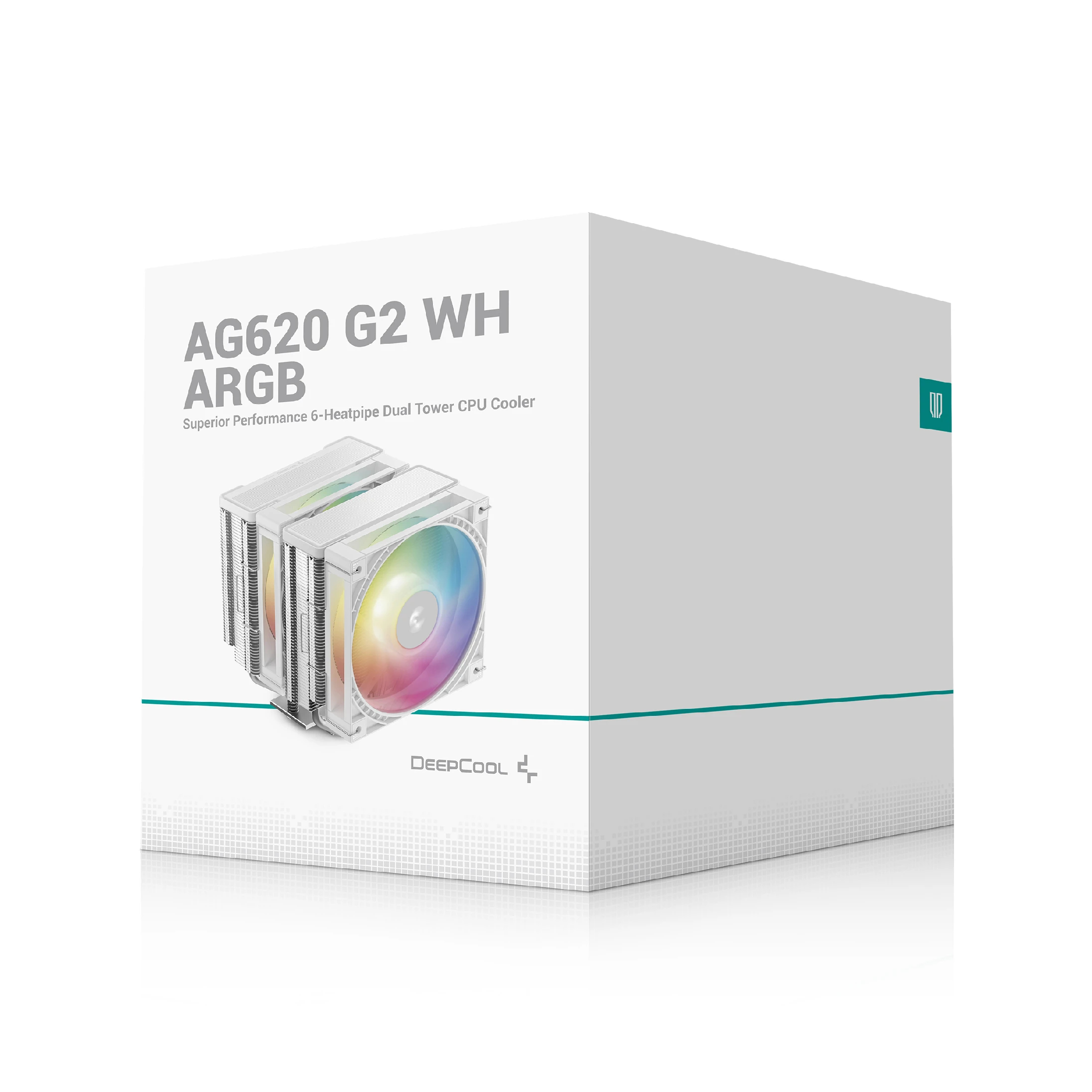 DeepCool охладител CPU Cooler AG620 G2 WH ARGB - Dual-Tower - LGA1851/AM5