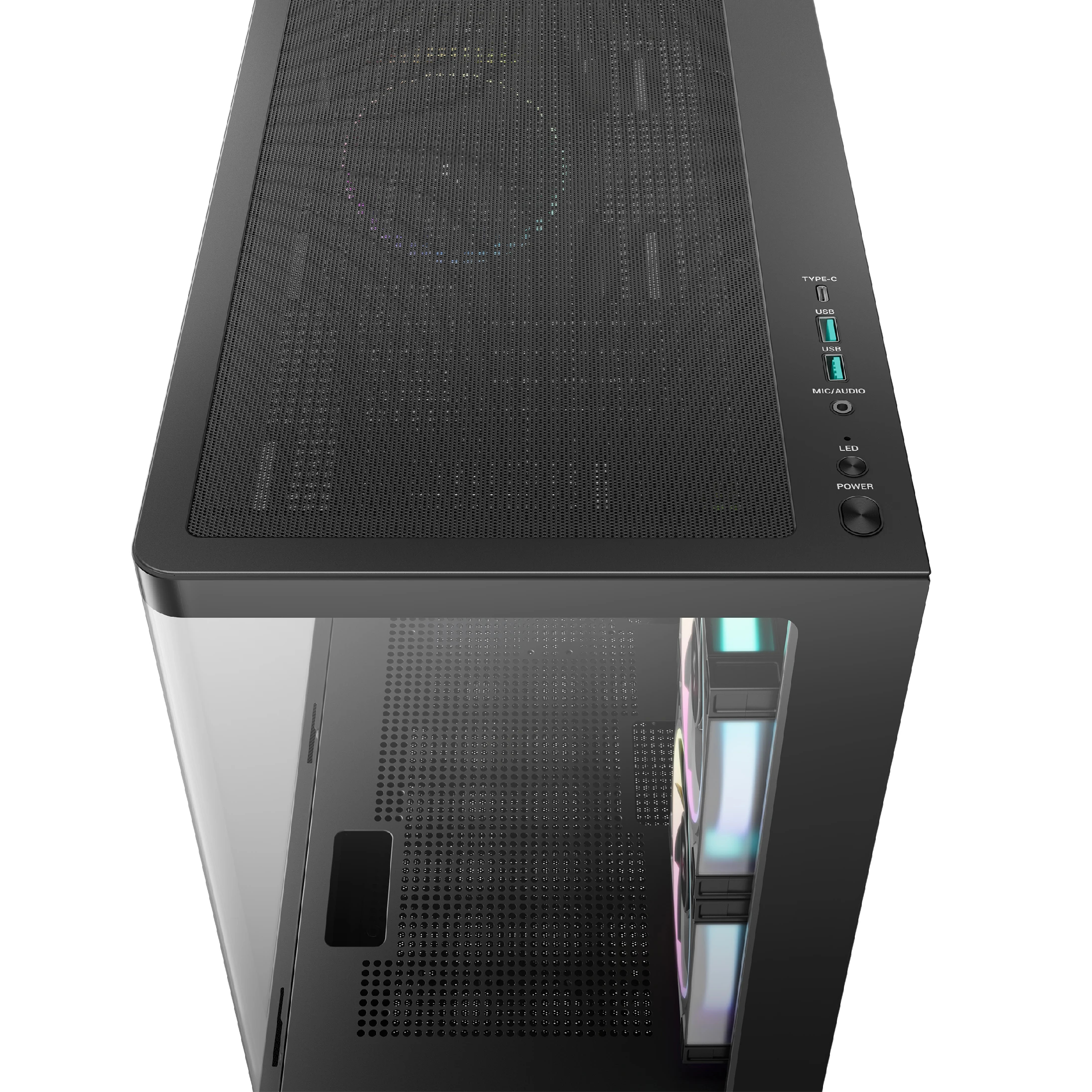 DeepCool кутия Case ATX - CG380U 3F - 3 ARGB Fans, USB-C