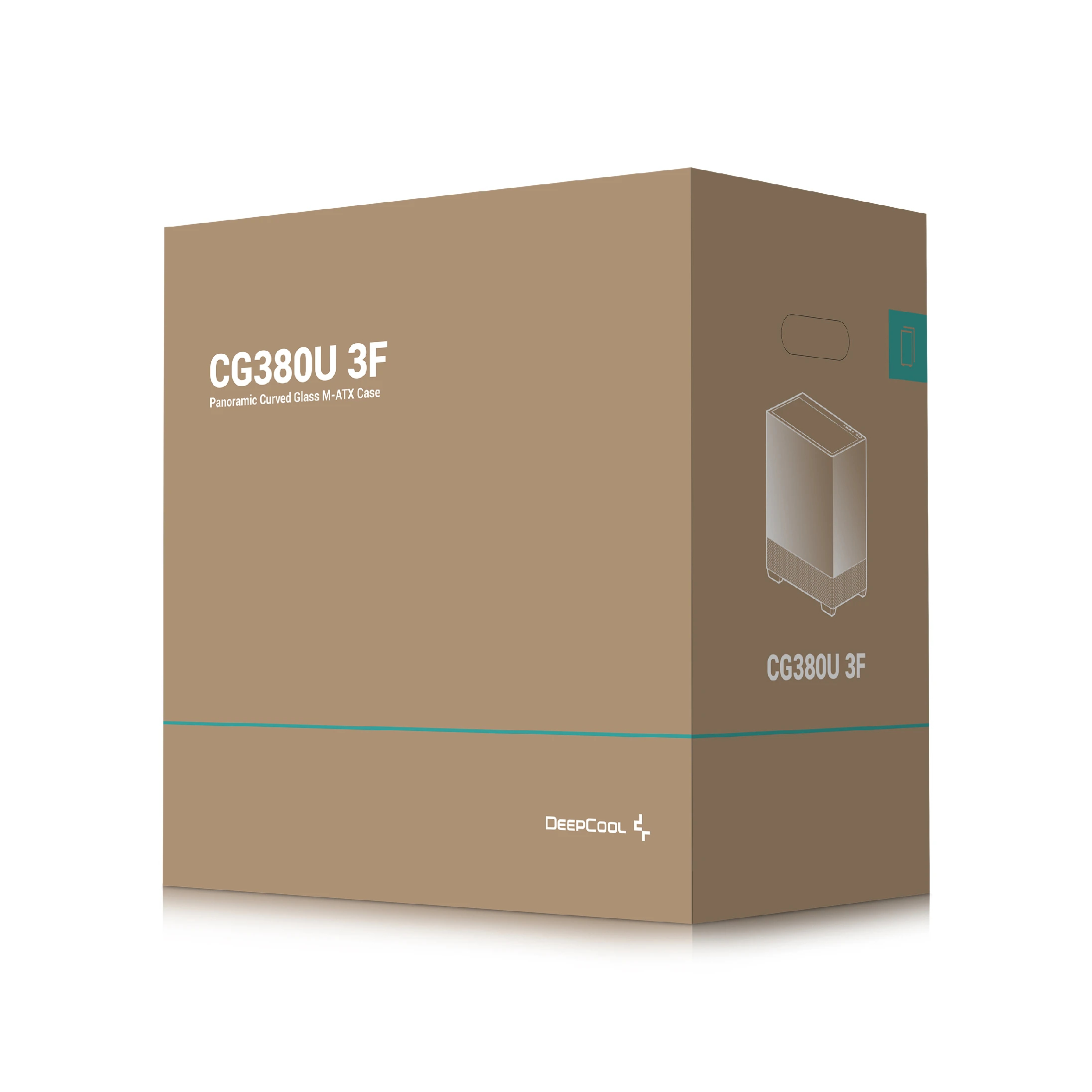 DeepCool кутия Case ATX - CG380U 3F - 3 ARGB Fans, USB-C
