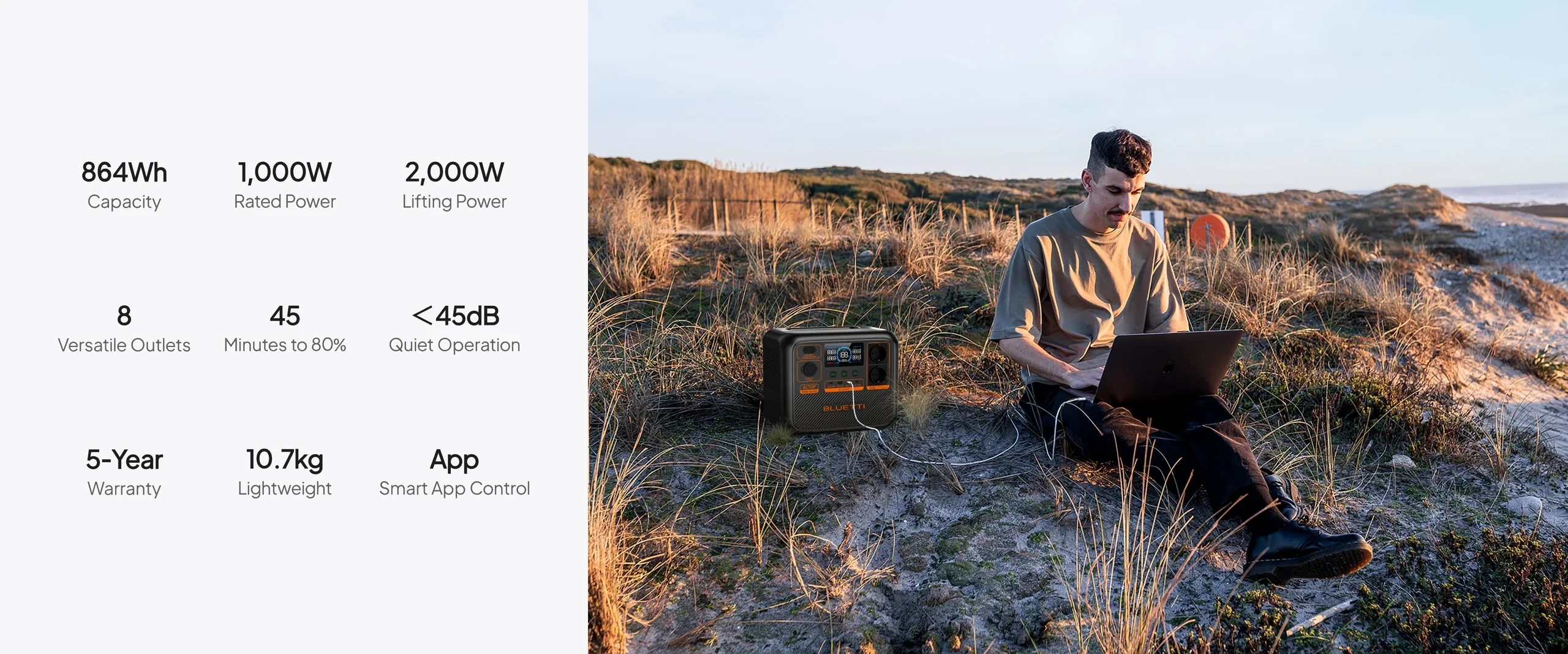 Bluetti Преносима електростанция Portable Power Station AC70P - Premium 80
