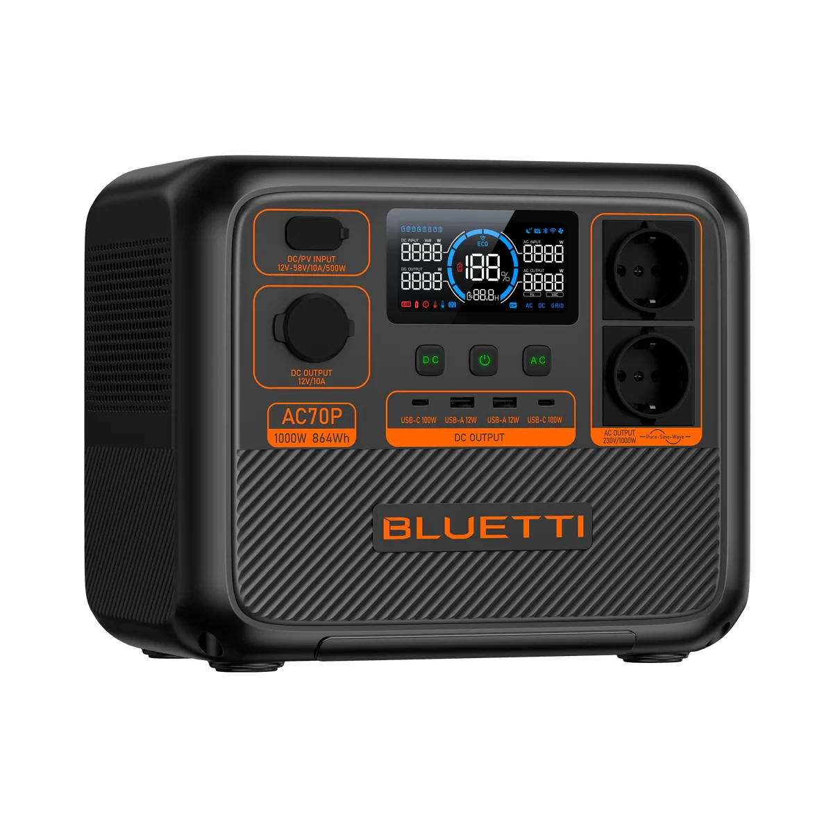 Bluetti Преносима електростанция Portable Power Station AC70P - Premium 80