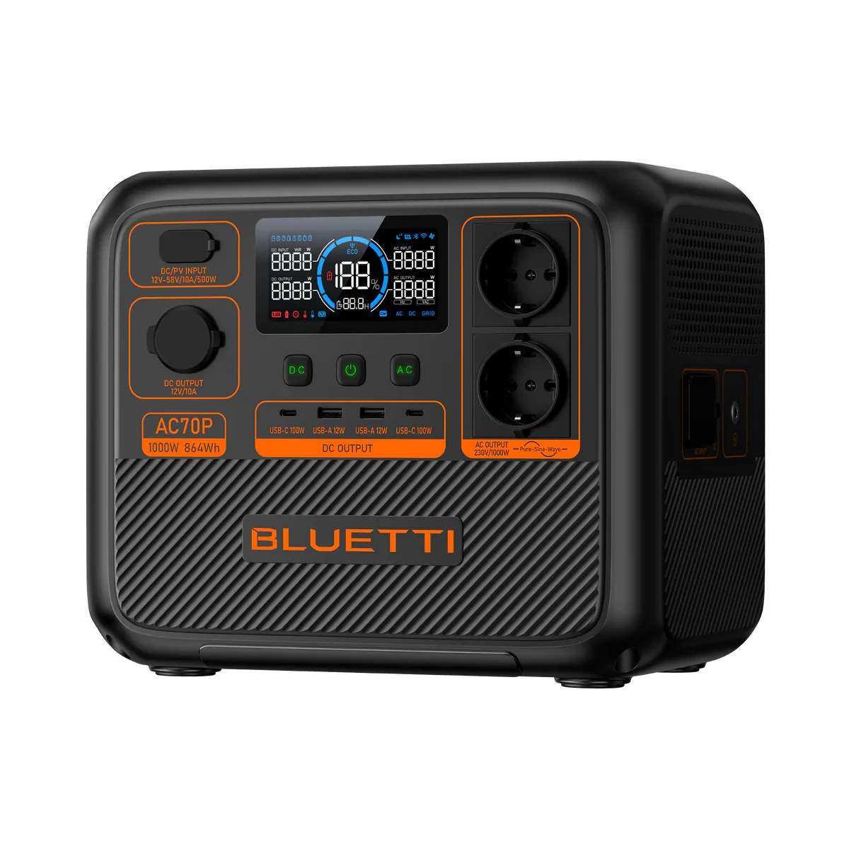 Bluetti Преносима електростанция Portable Power Station AC70P - Premium 80