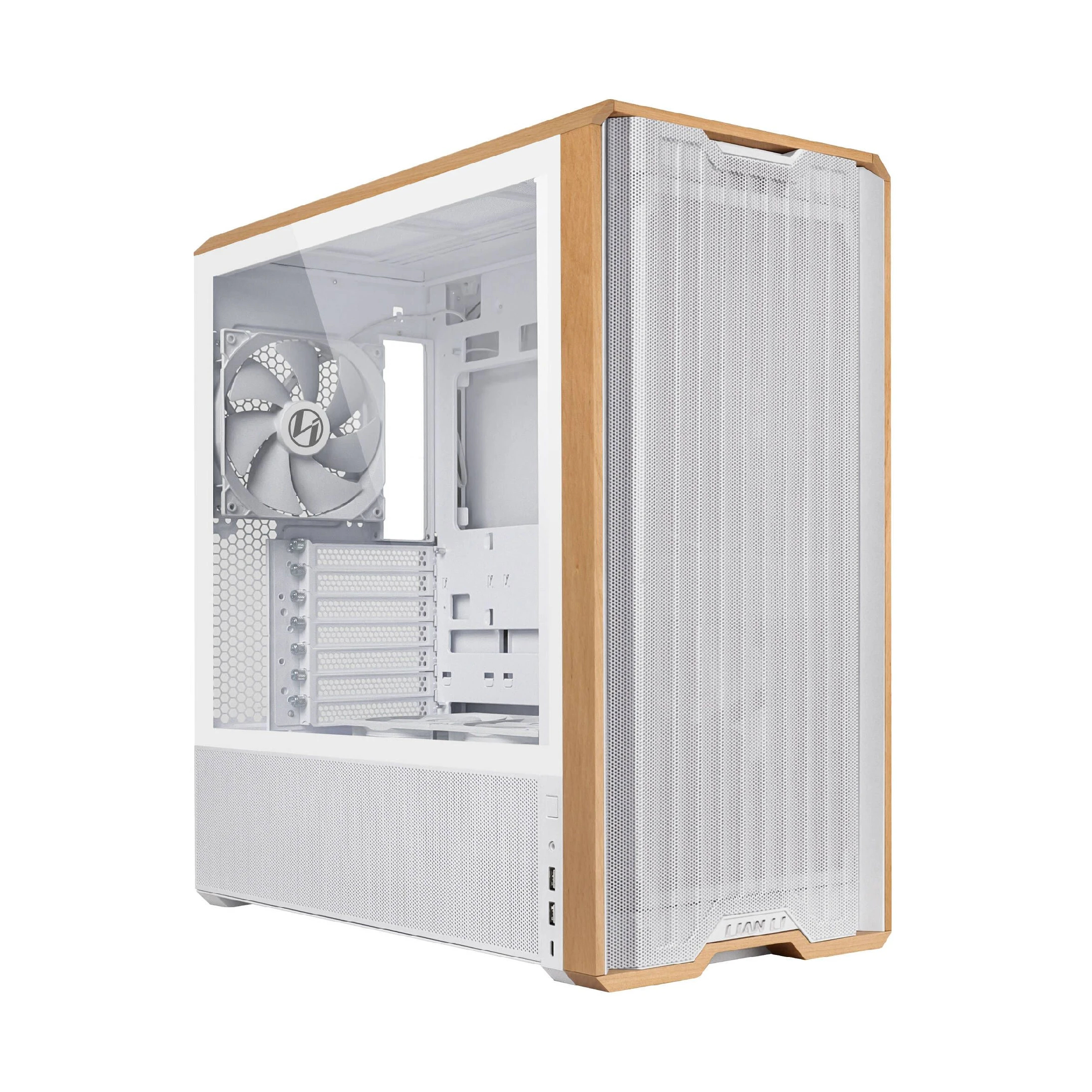 Lian Li кутия Case ATX - LANCOOL 217 WOOD - White