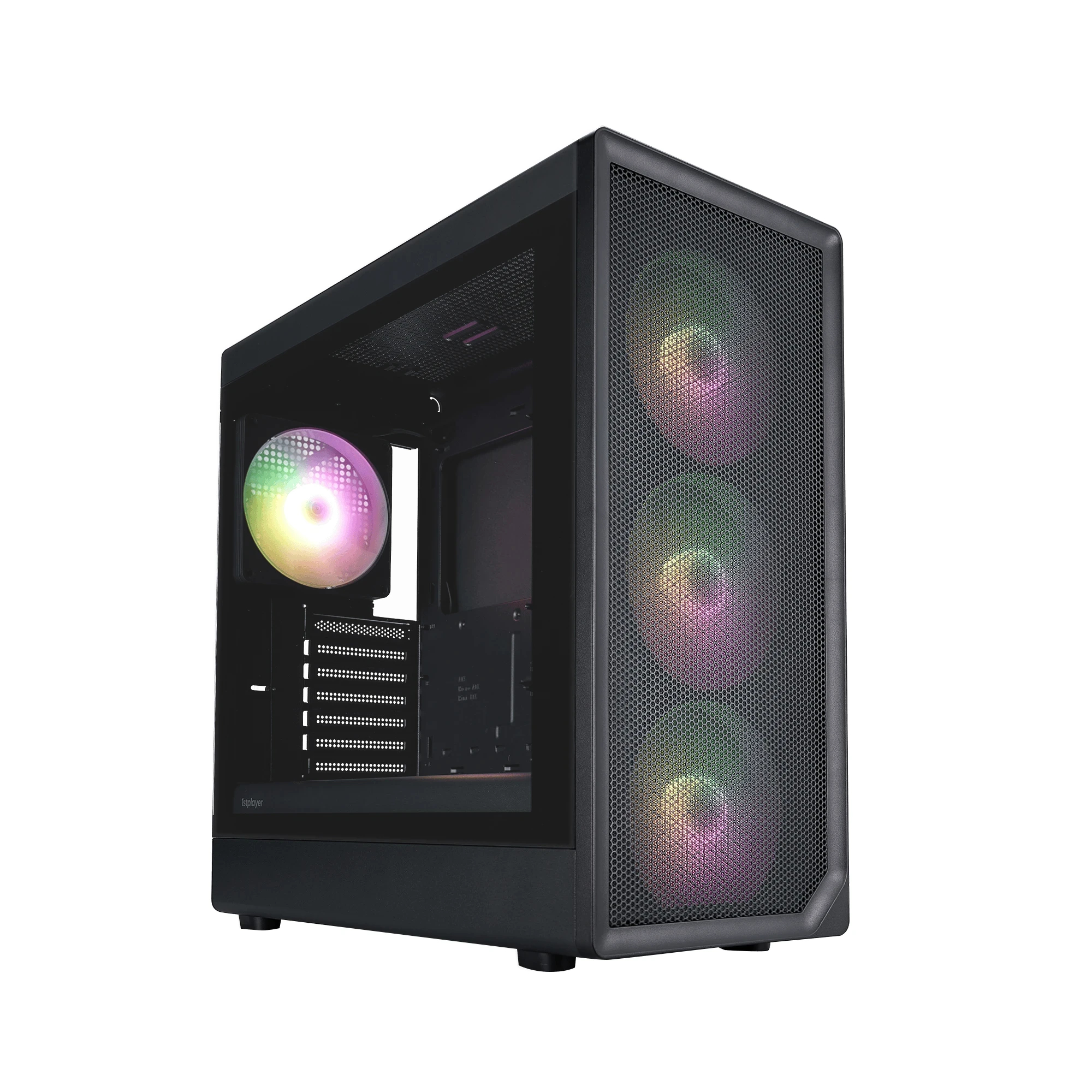 1stPlayer кутия Case ATX - AU8 Black - 4 x 140 mm A-RGB fans included, USB-C