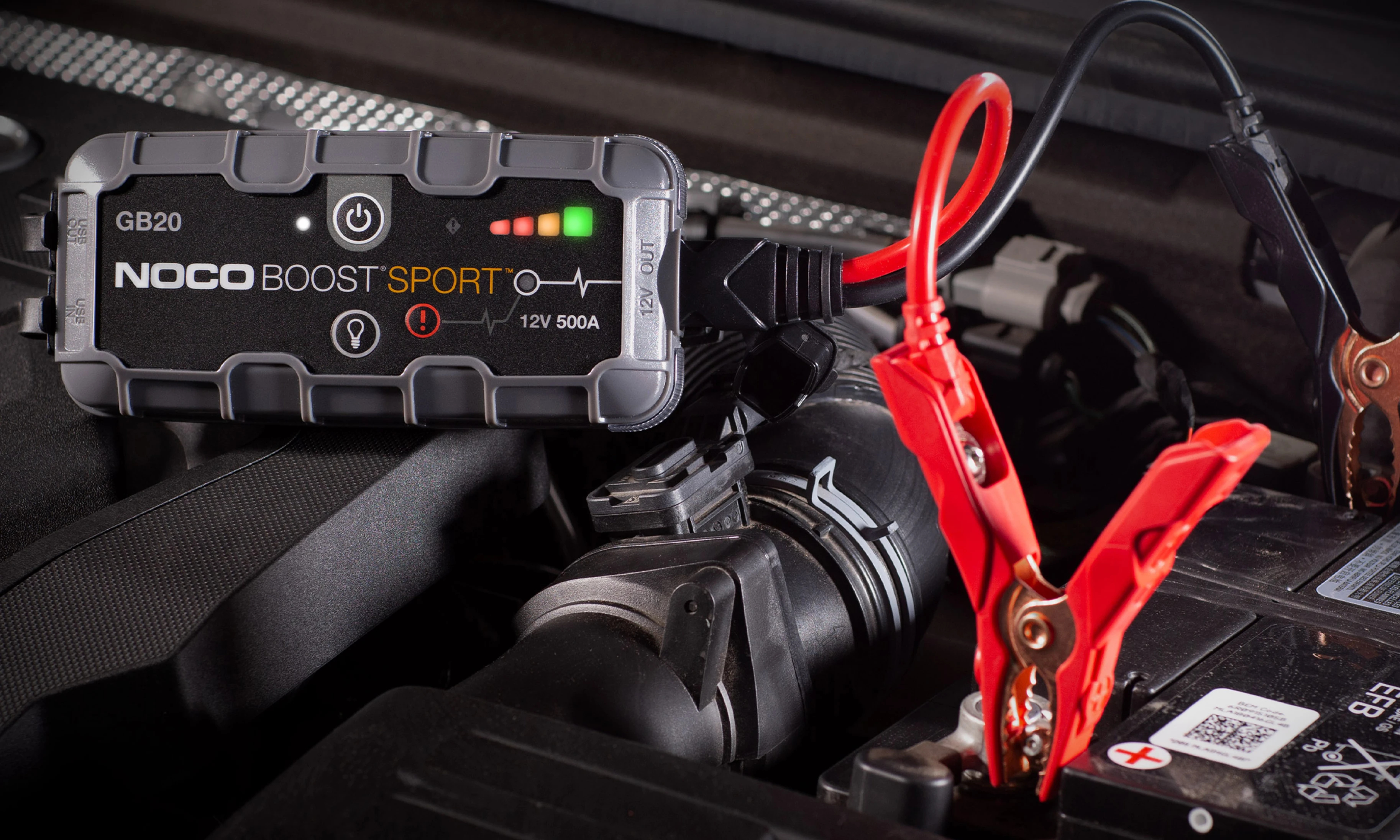 NOCO мултифункционален стартер за автомобил Jump Starter - BOOST SPORT ULTRASAFE GB20 - 500A, 12V