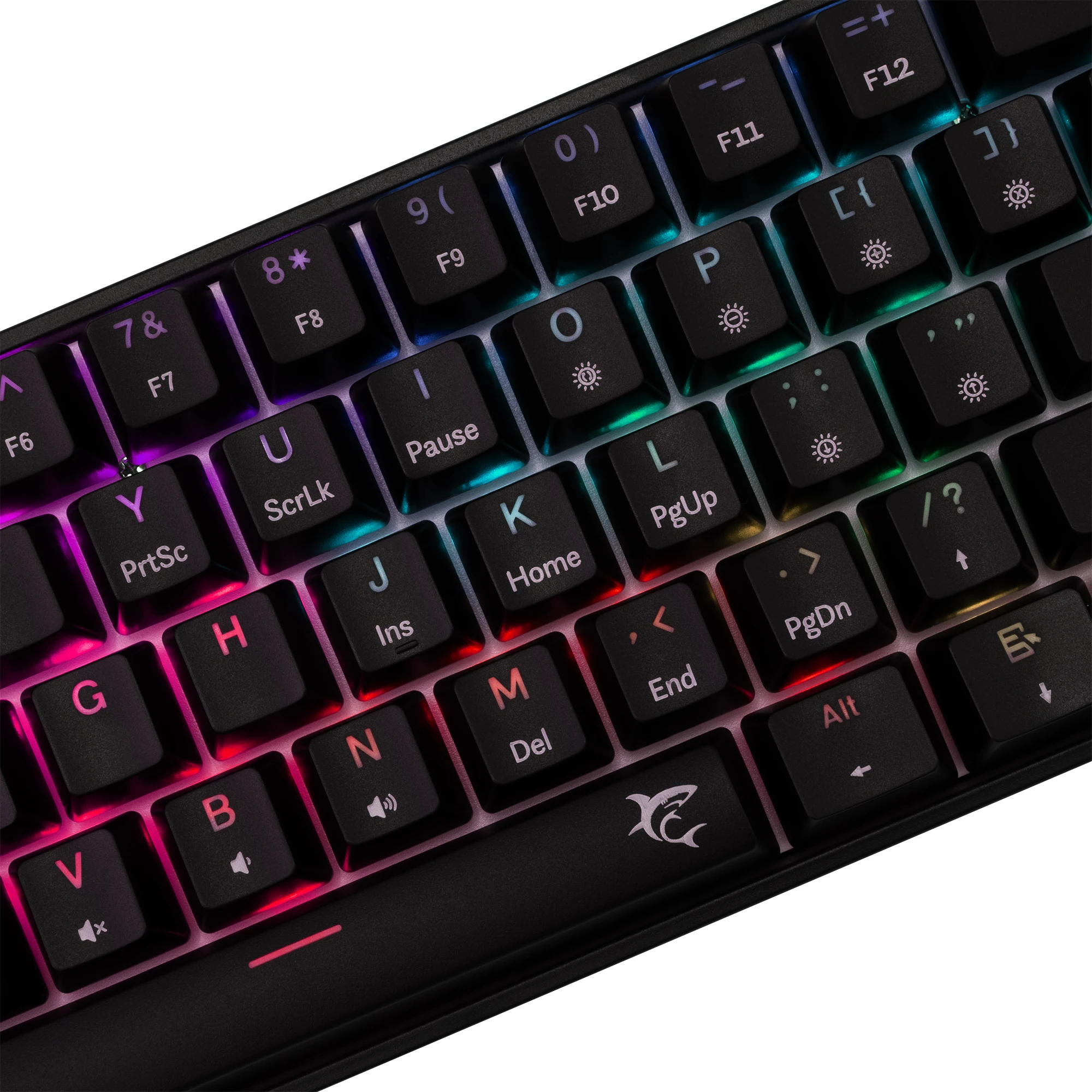 White Shark геймърска механична клавиатура Gaming Mechanical Keyboard SHINOBI 2 - YUSYA 5P Red Switches (English US), Black